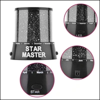Star Master Colorful New Amazing LED Star Light, Romantic Gift Cosmos Star Sky Master Projector Starry Night Light, Projector Lamp for Kids Bedroom Decor (Black, Pack of 1) 